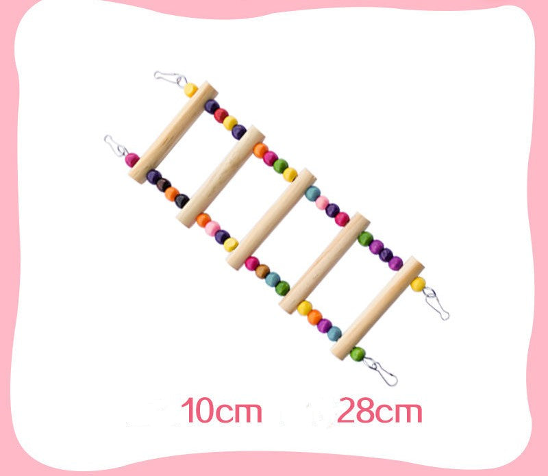 Parrot Bird With Toy Supplies Swing Ring Aerial Ladder Climbing Ladder