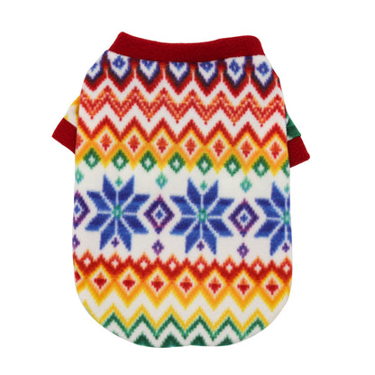 Christmas Dog Clothes Warm Fleece